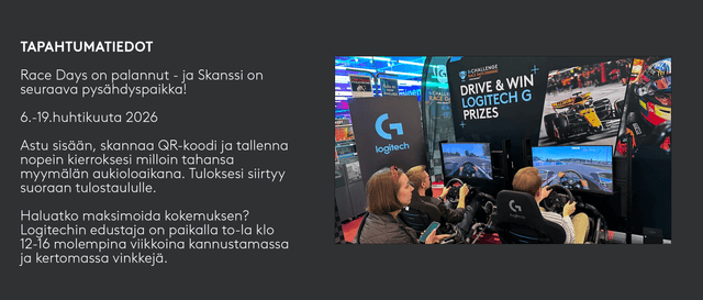 Logitech Race Days - Tapahtumatiedot