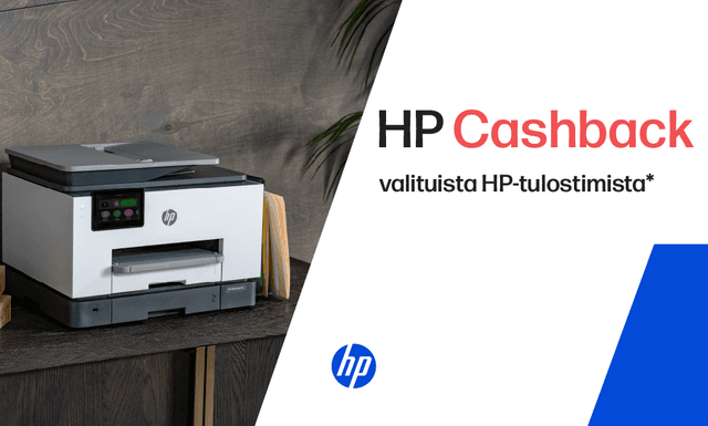 Nyt voit saada HP Cashbackin valikoiduista HP-tulostimista