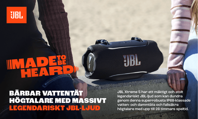JBL Xtreme 5 och kort beskrivning av högtalarens funktioner