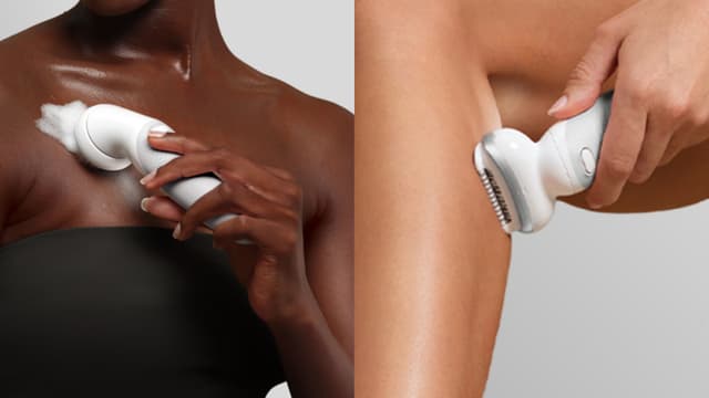Kvinna använder Braun Silk·épil 9