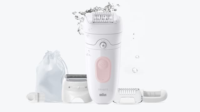 Braun Silk·épil 5 -epilaattori ja sen lisätarvikkeet