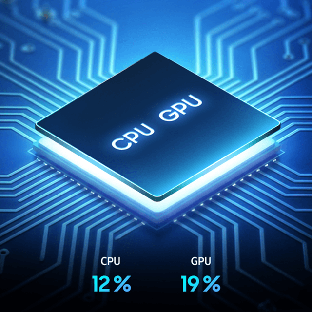 Kuvituskuva esittelee Galaxy A37 5G -älypuhelimen CPU- ja GPU-ratkaisuja
