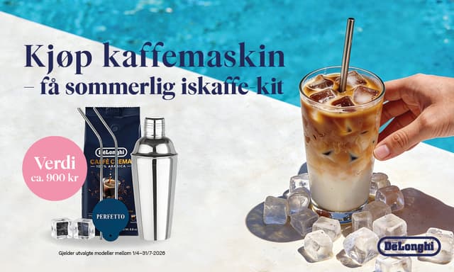 Delonghi – Kjøp kaffemaskin og få sommerlig iskaffe-kit