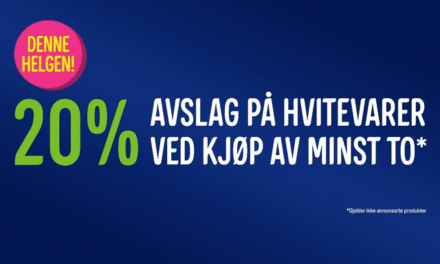 1920x320_Top_Banner_Desktop_Helgetilbud_20%_MDA_Across_categories_elkjoep_norge_tactical_local_21052026-240520265-no