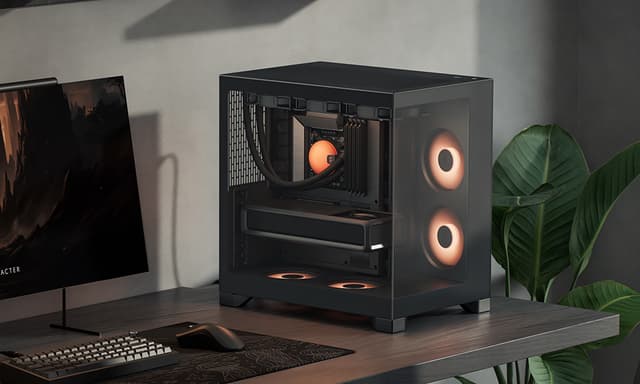 Fractal Design Pop 2 Vision -tietokoneen kotelo toimistoympäristössä