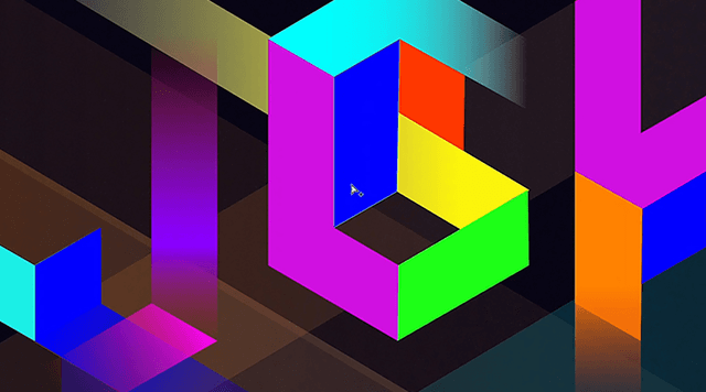 Nvidia Studiolla luotu graafinen geometrinen värikuva