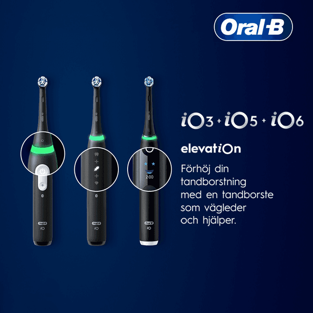 Oral-B modeller iO3, iO5 & iO6 förhöjer din tandborstning