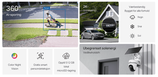 Tapo C610 KIT-banner som fremhever nøkkelfunksjoner.