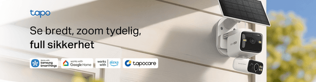 Tapo C645D KIT-banner med teksten "Se bredt, zoom tydelig, full sikkerhet".