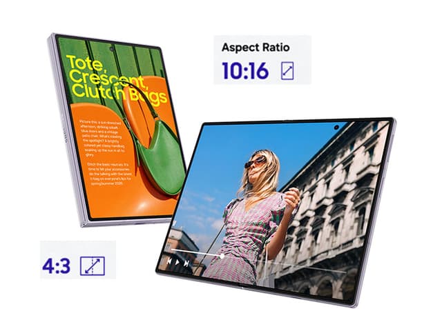 Samsung Galaxy Z Fold8 med perfekt billedformat til sociale medier