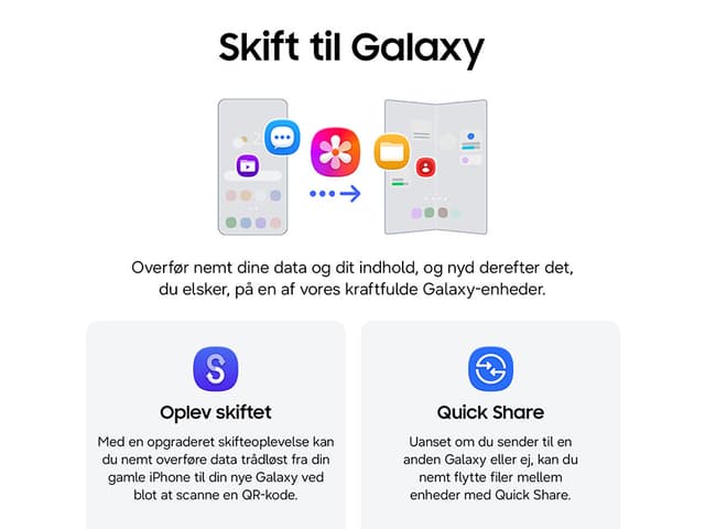 Samsung Galaxy Fold8 Ultra – Skift nemt til Galaxy