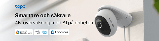 Tapo C560WS banner with the text "Smarter, safer 4K security: Powered by on device AI"