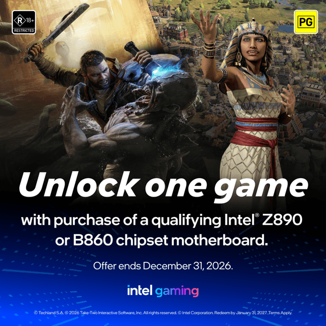 Intel Motherboard -pakettitarjous