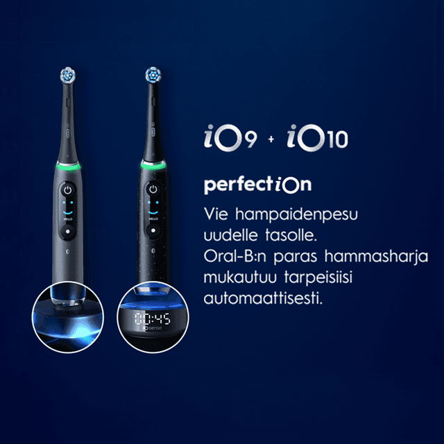 Oral-B-hammasharjamallit iO9 & iO10 mukautuvat tarpeisiisi