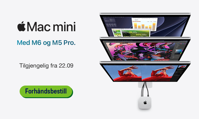 Apple Mac mini med M6 og M5 Pro – tilgjengelig fra 22. september 2026