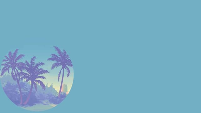 Light blue background image with palm trees
