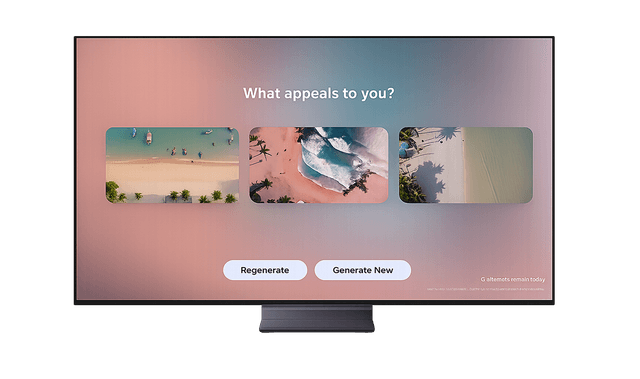 Samsung-televisio ja Generative Wallpaper -toiminto