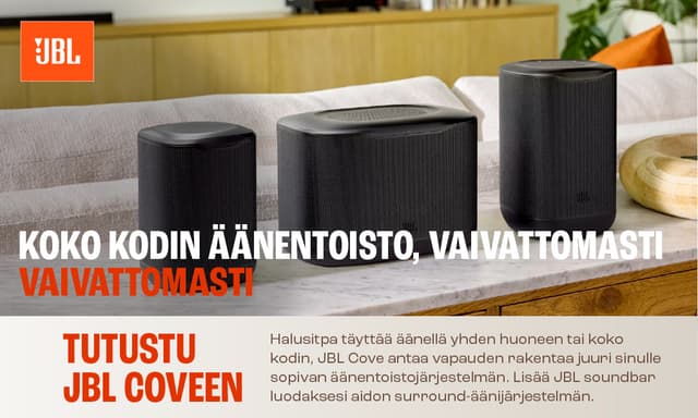 JBL COVE - Koko kodin äänentoisto vaivattomasti