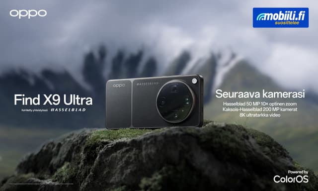 OPPO Find X9 Ultra -älypuhelin valokuvaukseen
