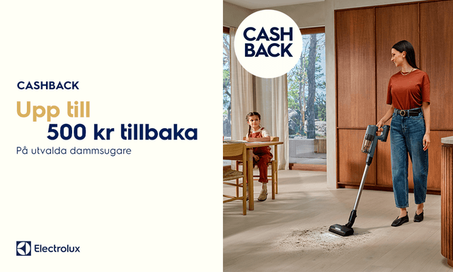 Electrolux cashback kampanj banner