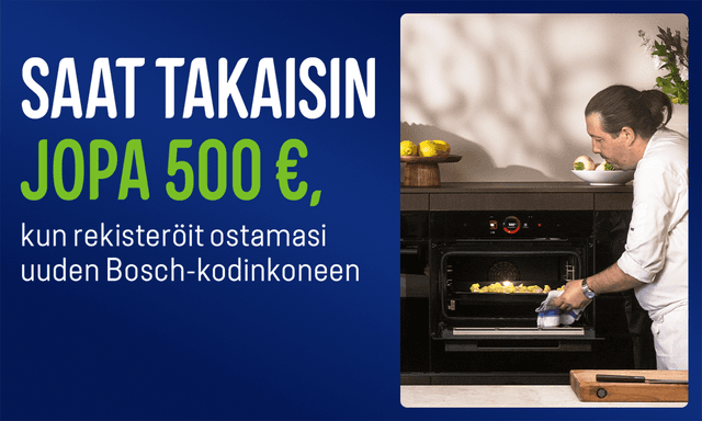 Bosch-kodinkoneiden cashback-kampanja
