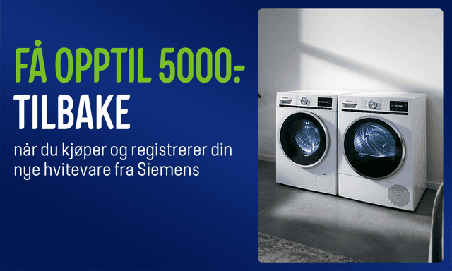 Siemens hvitevarer cashback kampanje-banner