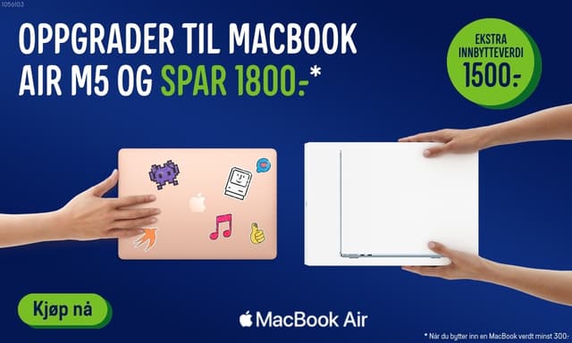 Apple Trade in hos Elkjøp: Oppgrader til MacBook Air M5
