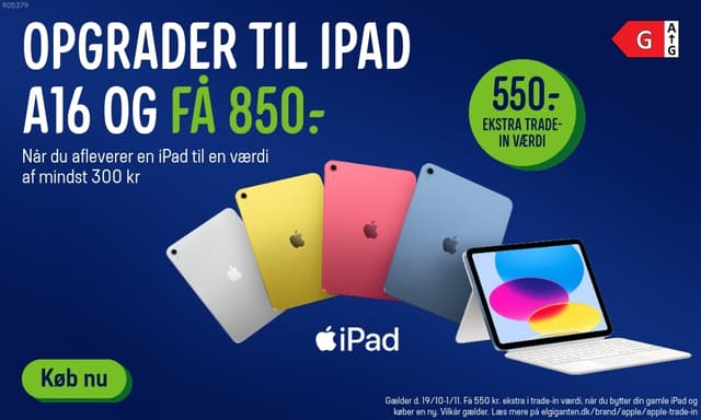 Apple Trade in hos Elgiganten: Opgrader til iPad A16