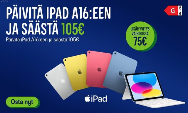 Apple Trade in Gigantissa: Päivitä iPad A16:een