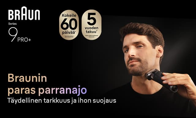Braunin sähköparranajokoneiden banneri