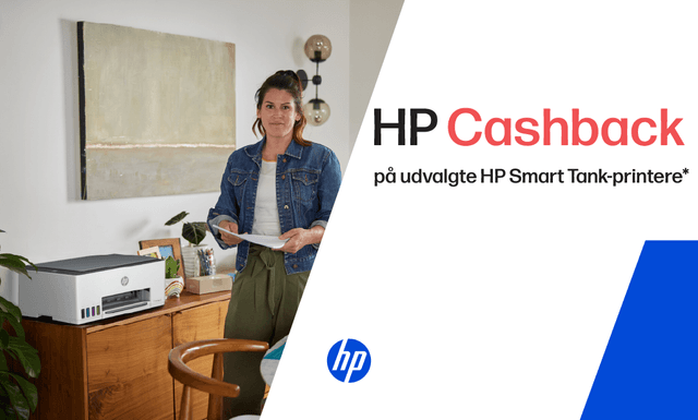 Tidsbegrænset cashback-tilbud på udvalgte HP-printere