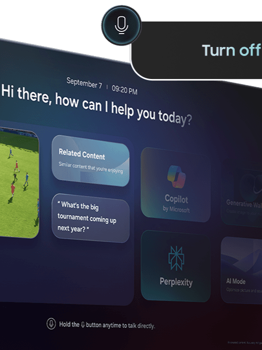Representation of Samsung TV's Vision AI Companion mode