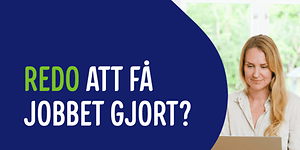 Top banner  med texten: Redo att få jobbet gjort?