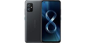 Produktbilde av en Asus mobiltelefon sett forfra og bakfra