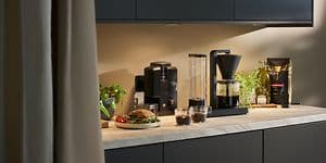 Coffee machine on table
