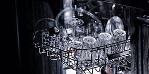 MDA - Dishwasher - Different types of glasses on top basket in the dishwasher