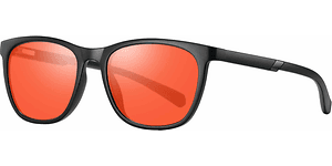 Sinivalolasit punaisilla linsseillä