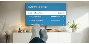 auto motion plus -kuva TV:n näytöllä