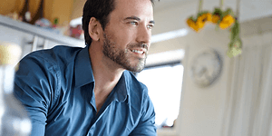 Man with beard smiling