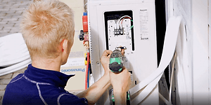installation af en varmepumpe