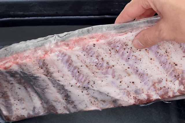 ribbe sous vide i vannbad