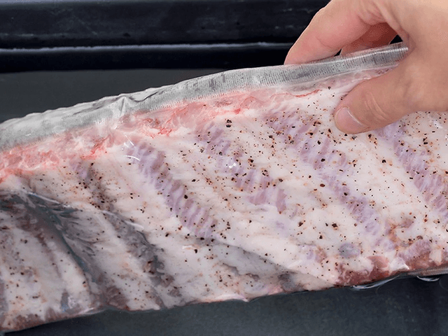 ribbe sous vide i vannbad