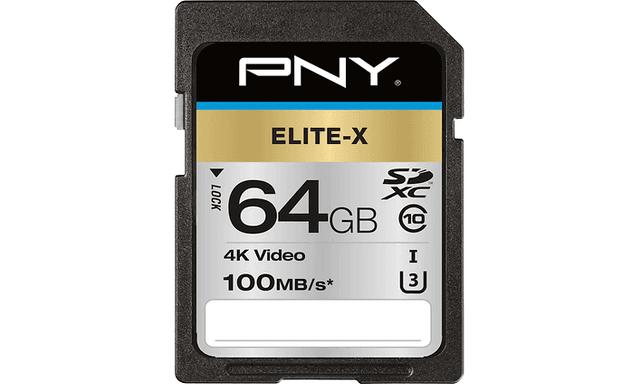 Tuotekuva PNY Elite-X SDXC -muistikortista