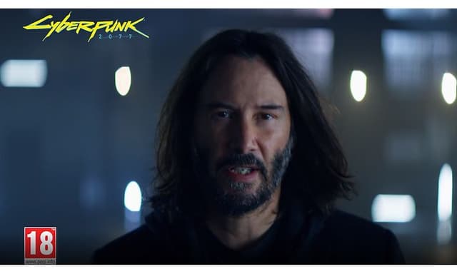 cyberpunk 2077 video screenshot med keanu reeves