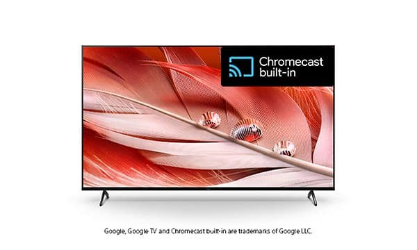 Sony-tv med Chromecast symbol