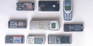 Gamla mobiltelefoner