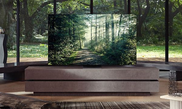 Neo QLED 8K i stue foran skog