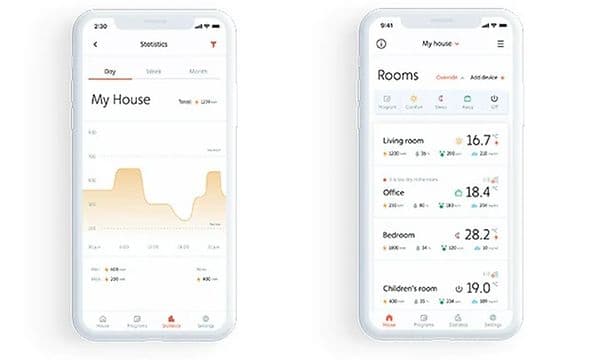 Mill app viser statistikk
