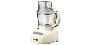 En foodprocessor i cremefarve