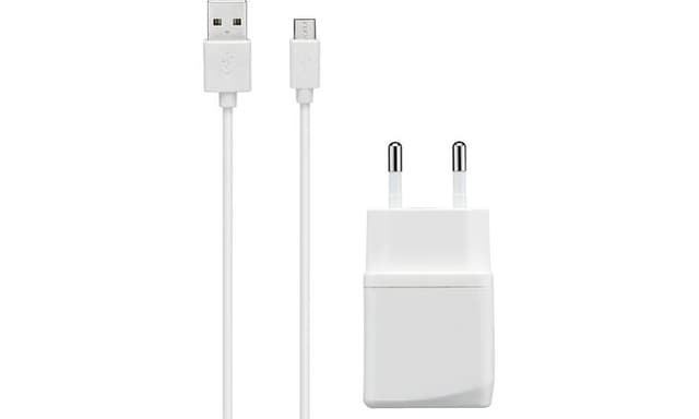 Valkoinen Sandstrøm Micro USB -seinälaturi